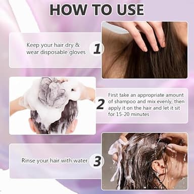 POLAR HAIR Dye Shampoo, Hair Care,Hair Care Instant Dye Shampoo (Dark Brown) - Image 6