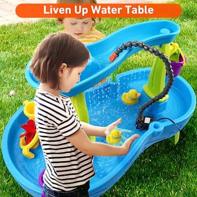 Water Table Pump, Kids Water Pump for Water Table Non-Stop Fun Summer Outdoor Water Table Toys Outside Water Play Table Accessories for Toddlers Kids - Image 7