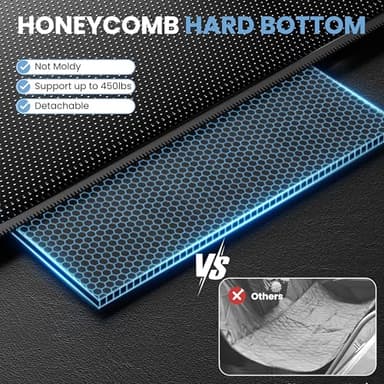 Dog Car Seat Cover for Back Seat, Hard Bottom Back Seat Extender for Dogs, Waterproof Dog Hammock for Truck Support to 400lbs, Car Seat Protector for Cars, Trucks, SUV, Jeep (Universal-PU-Orange) - Image 5