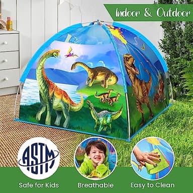 W&O Dino Paradise Super Dome with Roar Button, Dinosaur Toys and LED Lights - Epic Dinosaur Tent for Kids Aged 3-12 - Perfect for Indoor & Outdoor Adventures - Image 6