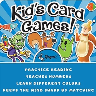 Regal Games Card Games for Kids - Go Fish, Crazy 8's, Old Maid, Slap Jack, Garbage Monster, War - Simple & Fun Classic Family Table Games - Games May Vary (6 Set) - Image 7