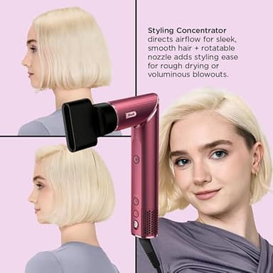 Shark FlexStyle Air Styling & Drying System, Powerful Hair Dryer Brush & Multi-Styler with Auto-Wrap Curlers, Diffuser, Paddle Brush, Round Brush, Concentrator Attachment, Black Cherry, HD457CR - Image 4