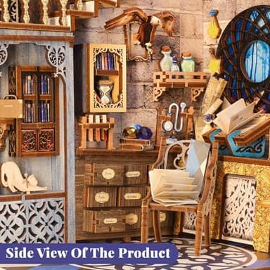 CUTEBEE Book Nook Kit - DIY Miniature House Kit for Adults and Teens, Dollhouse Booknook Tiny House Model Build Bookshelf Decor, Gifts for Family, Friends - Image 5