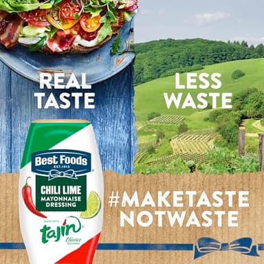 Best Foods Mayonnaise Dressing 8 Count Chili Lime for Grilled Corn, Tacos, Grain Bowls & More, with Tajín Clásico Seasoning, Real Ingredients & No Artificial Flavors, 11.5 oz - Image 5
