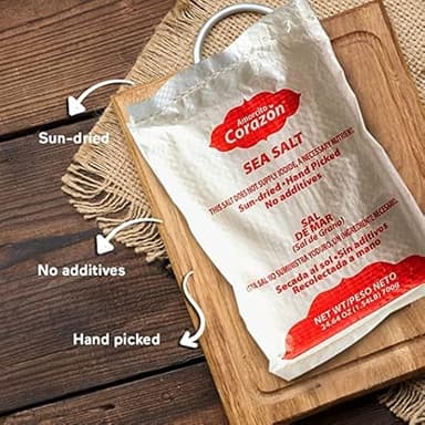 Amorcito Corazón - Coarse Sea Salt - Natural Salt from Mexico - 2-Pack (24.64 oz, 700 g Each) - Perfect for Drinks, Meat, Seafood, Dips, Desserts, Veggies, and More - Image 10