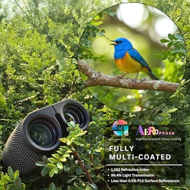 Hontry Binoculars for Adults and Kids, 10x25 Compact Binoculars for Bird Watching, Theater and Concerts, Hunting and Sport Games - Image 2