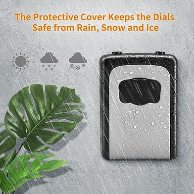 Portable Key Lock Box, Upgrade Clearly Visible Numbers, Lock Box Wall Mounted for House Key, 5 Key Capacity, Weatherproof Resettable Code (1 Pack, Gray) - Image 6