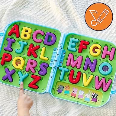 Peppa Pig Peppa’s Alphabet Case, ABC Learning Toys, Puzzle Preschool Games for Classroom, Back to School Gifts for Kids, Ages 3+ - Image 8