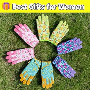 MSUPSAV 2 Pairs Utility Gardening Gloves for Women,Multipurpose Synthetic Leather Garden Gloves,Outdoor Yard Work Gloves,Gifts,2 Pairs Per Pack-Purple,Medium - Image 8