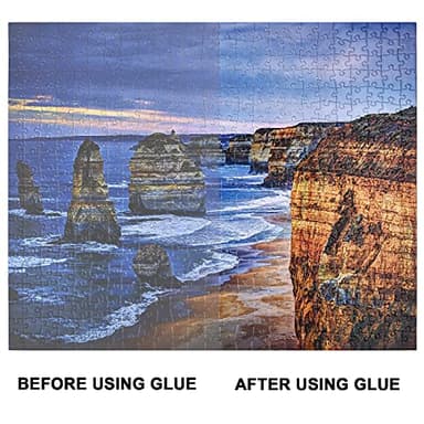 YAKAMOZ Clear Jigsaw Puzzle Glue with Precision Applicator – Non-Toxic, Quick Dry & Water-Soluble for Puzzles up to 5000 Pieces (200ML) - Image 6