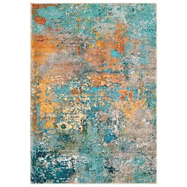 Lahome Modern Abstract Area Rugs 5x7, Large Washable Rugs for Living Room Bedroom Non Slip, Colorful Indoor Floor Carpet for Dining Room Apartment Dorm Kids Nursery Home Decor - Image 9