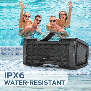 Oraolo Bluetooth Speaker Loud Portable Bluetooth Speaker, 40W Large Speakers Stereo Sound, IPX6 Waterproof, Support USB/AUX Input, Built-in Mic for Home Party Outdoor - Image 5
