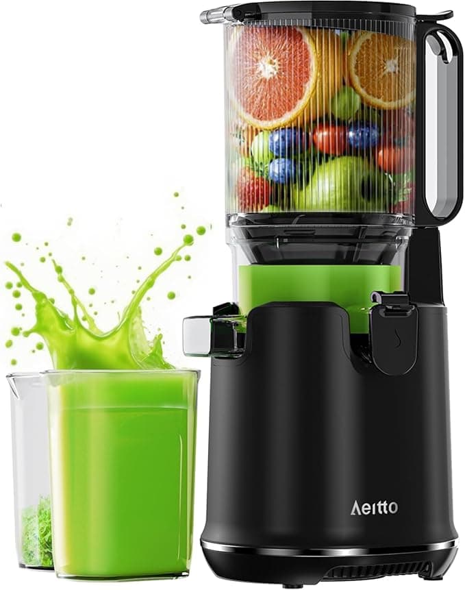 Aeitto Cold Press Juicer, 5.3" Extra Large Feed Chute, Masticating Juicer Machines, Fit Whole Vegetables & Fruits, Professional Juice Maker,Self Feeding, High Juice Yield, Easy to Clean - Image 1