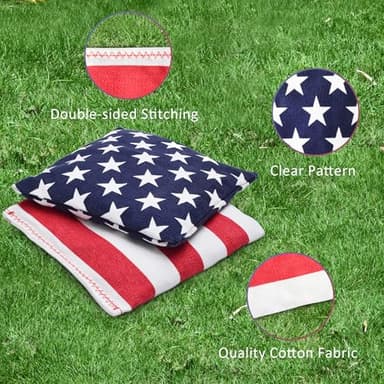 Cornhole Set, Regulation Size Cornhole Boards with 8 Bean Bags and Carrying Case, 4 ft x 2 ft Corn Hole Outdoor Game Toss Board for Adults Outside Activities - Image 6