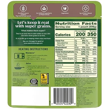 SEEDS OF CHANGE Organic Super Grains Smoky Southwest Side Dish, 8 oz Pouch (6 Count Case) - Image 2