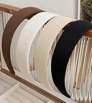 Headbands for Women Non Slip Trendy Headbands for Women’s Hair 1 inch Wide Cute Headband for Girls, Fall Head Bands Elastic Hair Bands for Womens Fashion Accessories for Women 4PCS - Image 2