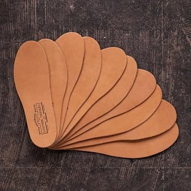Nicks Boots Veg Tan Leather Insoles, Men’s Shoe Size 8-9.5, Handcrafted in USA, Trim to Fit, Molds to Foot for Extra Comfort - Image 3