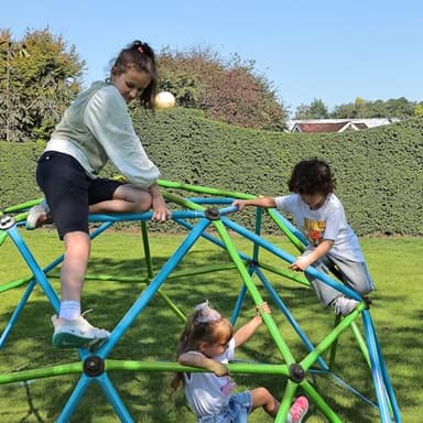 Zupapa 10FT Climbing Dome, Experience Ultimate Fun with The 2025 Upgraded Decagonal Geo Dome Climber - Supports 1000LBS Outdoor Playset and Easy Assembly Play Equipment for Kids (Turquoise, 10FT) - Image 2