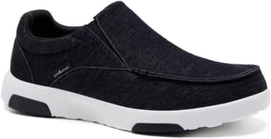 OrthoComfoot Men's Orthopedic Comfortable Slip-On Shoes with Arch Support, Orthotic Loafers for Plantar Fasciitis, Canvas Leisure Vintage Flat Walking Shoes for Foot and Heel Pain Relief - Image 2