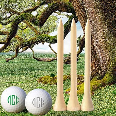 Dsenfurn 100 Pack of 2-3/4 Inches Stars and Stripes Professional Bamboo Maple Golf Tees 2.75" - Stronger Than Ordinary Wooden Golf Tees & Less Friction (Flag, 2-3/4") - Image 2