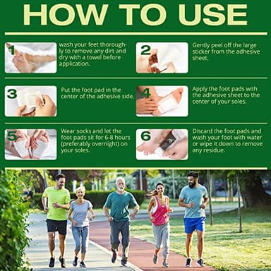 AOSORW Natural Herbal Foot Pads - 100 Pack Ginger Oil & Bamboo Charcoal Premium Foot Care Patches - Relieves Stress and Fatigue - Improves Sleep and Supports Body Cleansing - Image 7