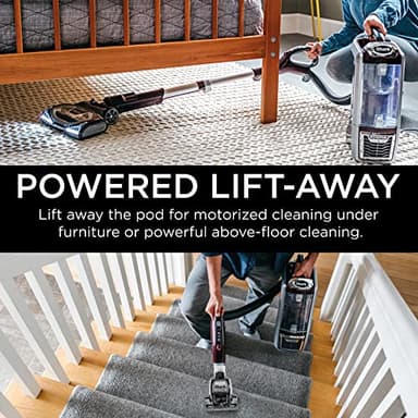 Shark NV752 Rotator Powered Lift-Away TruePet Upright Vacuum with HEPA Filter, Large Dust Cup Capacity, LED Headlights, Upholstery Tool, Perfect Pet Power Brush & Crevice Tool, Bordeaux - Image 7