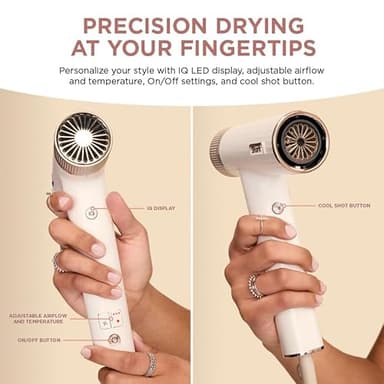 Shark Hair Dryer SpeedStyle RapidGloss Finisher and High-Velocity Dryer, Ionic Hair Blow Dryer with IQ Speed Styling and Drying Suite, No Heat Damage, Best for Curly and Coily Hair, Silk, HD332 - Image 8