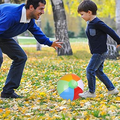 SYZ 12" Beach Balls Bulk - Inflatable Swimming Pool Toys for Kids Birthday Party Supplies Favors Luau Decorations - Blow Up Classic Rainbow Color Beachball Summer Water Games Fun Gifts (12 Pack) - Image 6