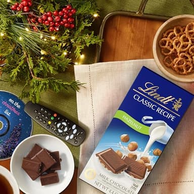 Lindt CLASSIC RECIPE Hazelnut Milk Chocolate Bar, Milk Chocolate Candy, 4.4 oz. (12 Pack) - Image 3