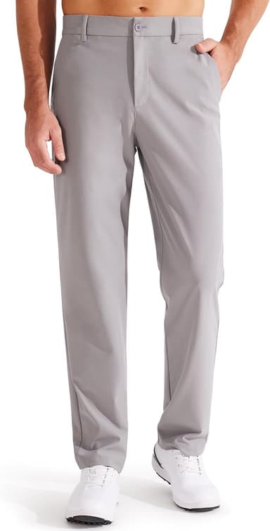 Libin Men's Golf Pants Classic Fit Flat Front Work Dress Pants 29" 31" 33" Stretch Casual Pants Lightweight with Pockets - Image 2