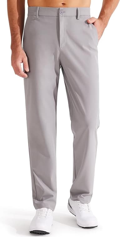 Libin Men's Golf Pants Classic Fit Flat Front Work Dress Pants 29" 31" 33" Stretch Casual Pants Lightweight with Pockets - Image 1