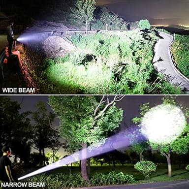 Lylting Rechargeable LED Flashlights High Lumens, 90,000 Lumens Super Bright Flashlight with 5 Modes & Waterproof, Powerful Handheld Flashlight for Camping Emergencies - Image 6