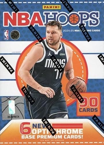 2024 2025 Panini HOOPS Basketball Series Factory Sealed Blaster Box of Packs (90 Cards) with 6 Optic Chrome Premium Cards Per Box Plus Chance For Rookies, Autographs and Memorabilia Cards - Image 1