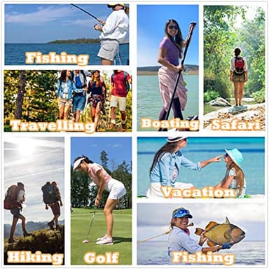 Women's UPF 50 Long Sleeve Sun Protection Shirts Quick Dry Outdoor Fishing Hiking Travel Shirt (5019 Green, Medium) - Image 7