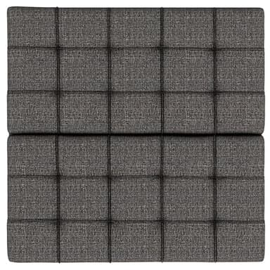 SIMPLIHOME Harrison 40 inch Wide Transitional Square Large Coffee Table Storage Ottoman in Ebony Polyester Tweed, Assembled, for The Living Room and Bedroom - Image 5