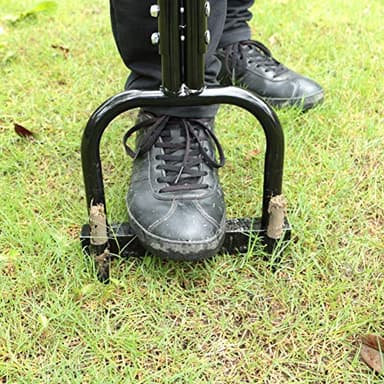 Gardzen Plug Aeration, Hand Hollow Tine Lawn Aerator, Heavy Duty Aerator for Compacted Soils and Lawns, 35" x 11", Black - Image 6
