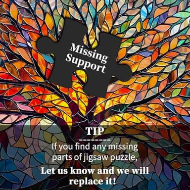 PICKFORU Stained Glass Puzzle Tree of Life Puzzles for Adults 1000 Pieces, Impossible Hard Difficult Challenging Puzzles for Adults, Colorful Mosaic Tree of Life Jigsaw Puzzle 1000 Pieces - Image 7