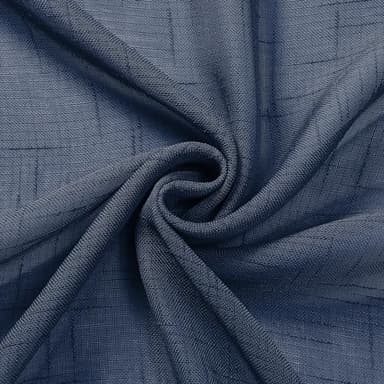 Aiyueng Kirei 2 PCS Faux Linen Navy Blue Kitchen Sheer Curtains 36 inch Length, Soft Lightweight Textured Short Cafe Curtains for Farmhouse Bathroom Bedroom Small Windows, Each 30Wx36L inch, Navy - Image 7