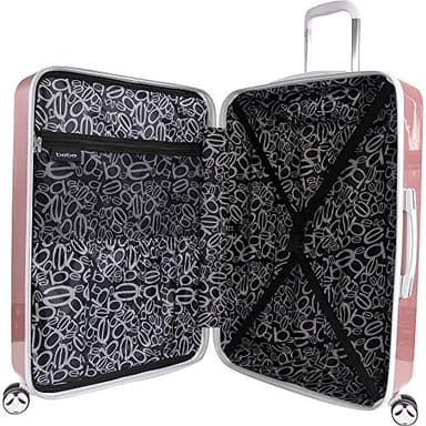 BEBE Women's Stella 21" Hardside Carry-on Spinner Luggage,Telescoping Handles, Rose Gold, One Size - Image 2