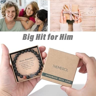 THEMEROL Cross Bracelet for Men Teen Boy Gifts Kids Confirmation Black Beaded Christian Teenage 13 Year Old Boys Gift Ideas Birthday Christmas Day Stocking Stuffers Valentines Easter Basket - Image 4