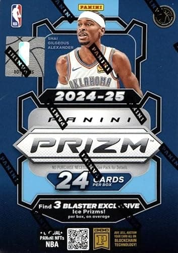 2024 2025 Panini PRIZM Basketball Blaster Box of Packs with 3 EXCLUSIVE ICE Prizms and Chance for Rookie Penmanship Autographs and Retail Exclusive Impact, Emergent and Deep Space Inserts Plus