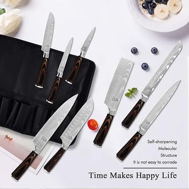 FULLHI Knife Set, 14pcs Japanese Knives Set, Premium German Stainless Steel chef Knife Set - Image 4