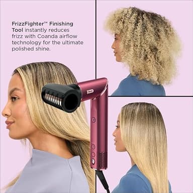 Shark FlexStyle Air Styling & Drying System, Powerful Hair Dryer Brush & Multi-Styler with Auto-Wrap Curlers, Diffuser, Paddle Brush, Round Brush, Concentrator Attachment, Black Cherry, HD457CR - Image 2