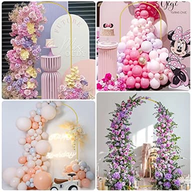 Wokceer 7.2 FT Wedding Arch Backdrop Stand and Arch Cover Metal Arch Stand with Arch Stand Cover for Birthday Party Wedding Ceremony Bridal Baby Shower Event Decor - Image 6