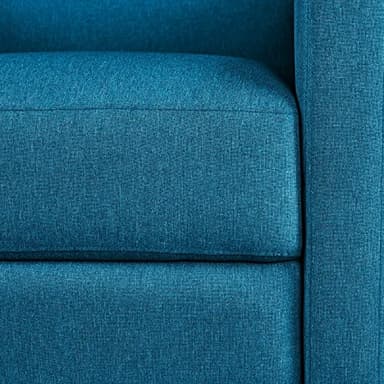 Yaheetech Fabric Recliner Chair Mid-Century Modern Recliner Adjustable Single Recliner Sofa with Thicker Seat Cushion Tufted Upholstered Sofa with Pocket Spring for Living Room Bedroom Blue - Image 9