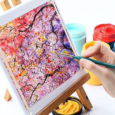 Transon Detail Thin Paint Brush Set 6pcs for Model Minature Craft and Art Painting Green - Image 7