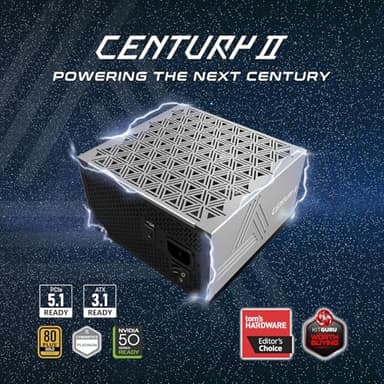 MONTECH Century II - 850W High-End ATX Gaming Power Supply - 80 Plus Gold & Cybenetics Platinum - Fully Modular - ATX 3.1 & PCIe 5.1 Ready with 12V-2x6 Cable - 10 Years Warranty - Image 2