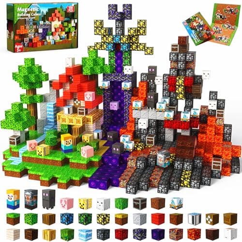 150 PCS Magnetic Blocks - Magnetic Building Block for Kids Ages 4-8 8-12, Magnet Blocks Cubes Tiles Constructions Toy for Girl Boy, STEM Montessori Stacking Toy, Sensory Play Halloweens Birthday Gifts - Image 1