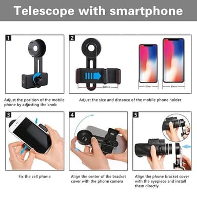 Stscope 360 Monocular Set, Telescope High Power, High-Power Long-Range Optics with Night Vision & Phone Adapter, Tripod-Compatible Gear for Birdwatching Stargazing Camping (80x100,Upgraded Green) - Image 3