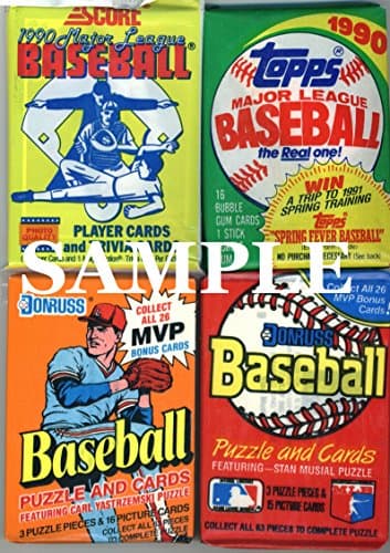 100 Vintage Baseball Cards in Old Sealed Wax Packs - Perfect for New Collectors - Image 3